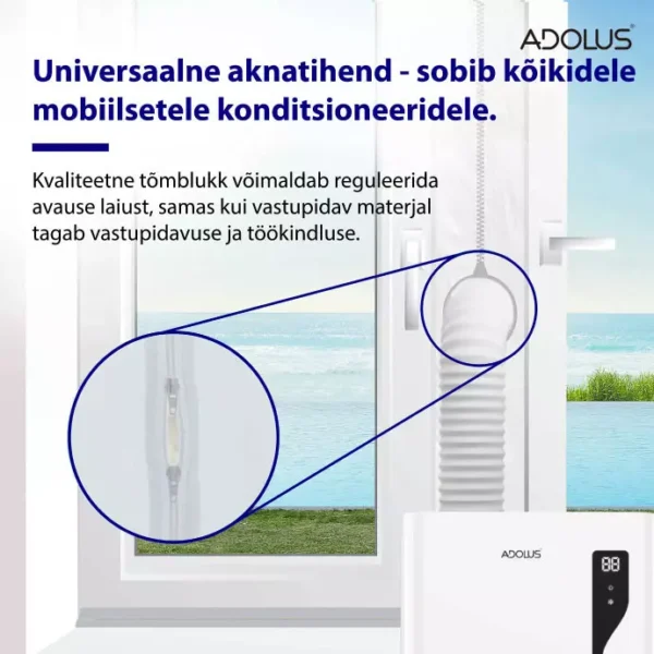 ADOLUS ARCTIC A3600H mobiilne konditsioneer koos küttefunktsiooni ja aknatihendiga - Image 12